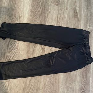 leather black leggings